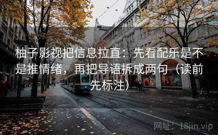 柚子影视把信息拉直：先看配乐是不是推情绪，再把导语拆成两句（读前先标注）